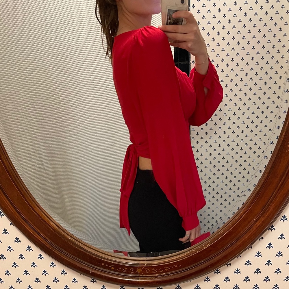 Red Flowy Top - Picture 4 of 5
